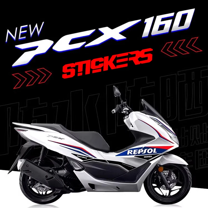 for Honda PCX160 modified whole car decorative version with floral and waterproof stickers