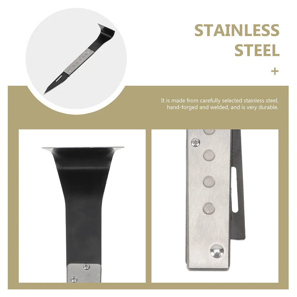 2pcs Tree Bark Scraper Polished Metal Rustproof For Woodworking Garden Landscaping Manual Debarking Wood Bark Stripping Tools