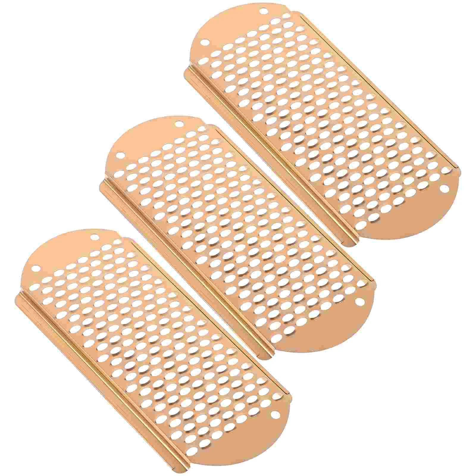 3 Pcs Pumice Stone Foot Files Rasp Hard Skin Remover Rose Gold Grater Heel Scraper Stainless Steel Manual Callus