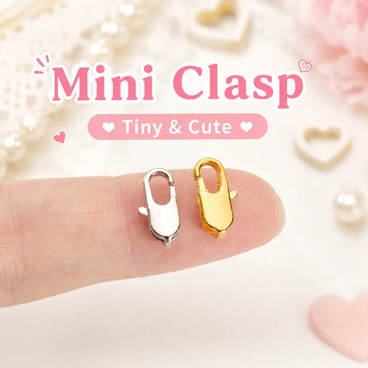 

10Pcs Mini Easy Open Lobster Clasp 6*12mm Trigger Hook Jewelry Findings For Bracelet Key Chain Making