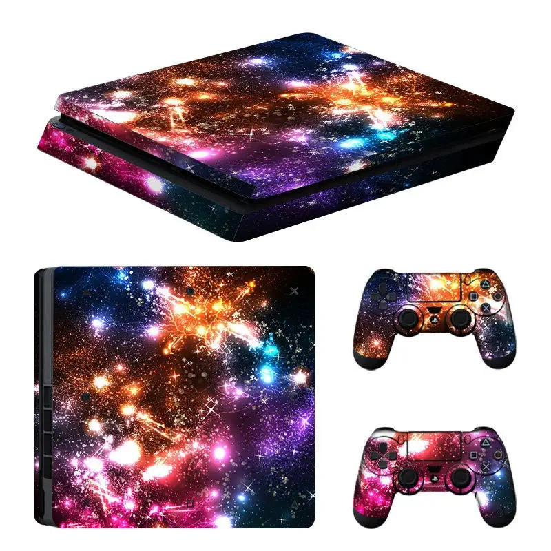 DATA FROG Console Skin Cover For Playstation 4 Slim Console For PS4 Slim Vinyl Decal Skin Stickers Controller Accessories