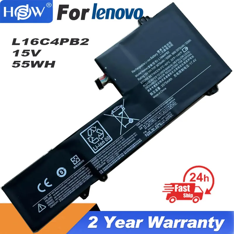 

15.2V 55Wh 3646mAh Original L16C4PB2 Laptop Battery For Lenovo L16L4PB2 L16C4PB2 L16M4PB2 Series Tablet