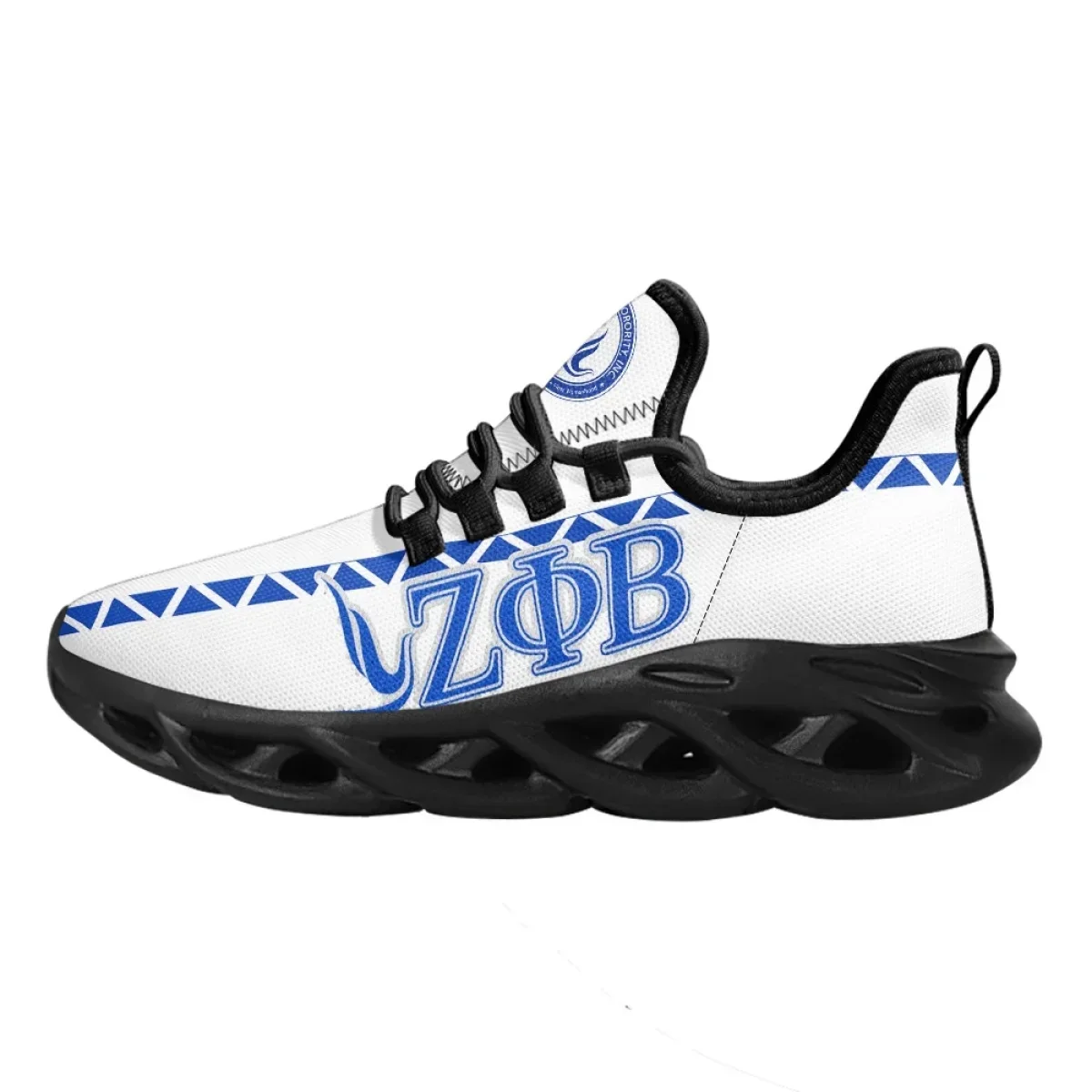 

Zeta Phi Beta Womens Sneakers Round Toe Flats for Female Personalized Design Lightweight Mesh Shoes Outdoor Travel Footwear