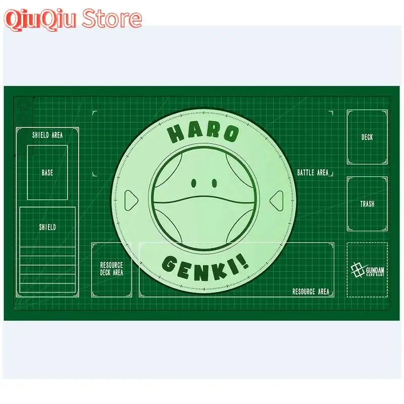 DIY Gundam Card Game Play Mat 600x350mm Haro Design Single Player Non-Slip Mat Anime TCG Battlefield Desk Pad Kids Toy Gift