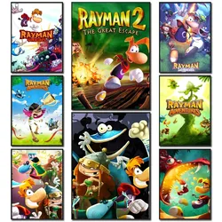 Rayman Legends Anime Video Game Poster Stickers Living Room Bedroom Entrance Cafe Wall Art Decoration Painting  Decor