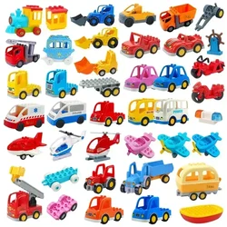 Grands blocs de construction accessoires compatibles grandes briques enfants camion voiture Bus ville circulation série assemblage jouet éducatif