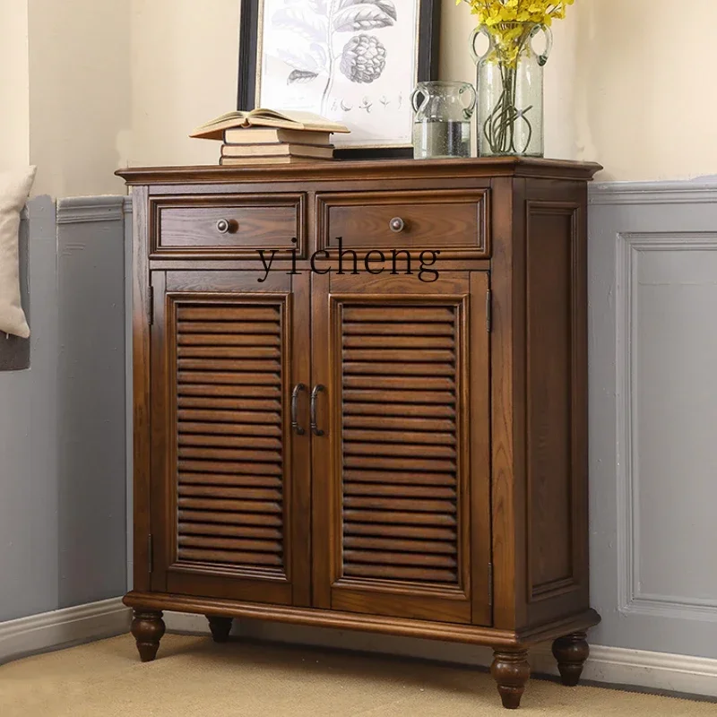 household door solid wood entrance entrance, large-capacity storage and dust-proof integrated simple cabinet