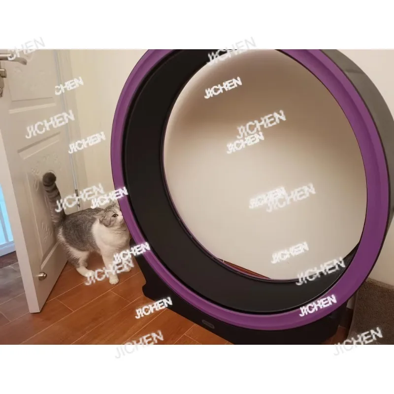 JC Latest Design Technology Sense And Color Lighting Pet Interaction Abs Cat Treadmill Wheels Toy Cat