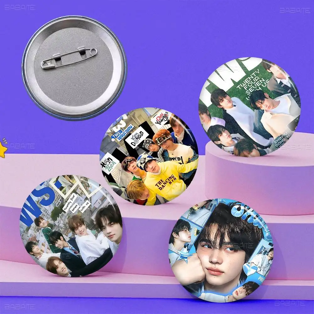 Korean Boy Band T-TWS-S Kpop  New  Brooches Soft Button Pin Funny Silly Gnarpy on A Skateboard Meme Badge Gamer Collection Gifts