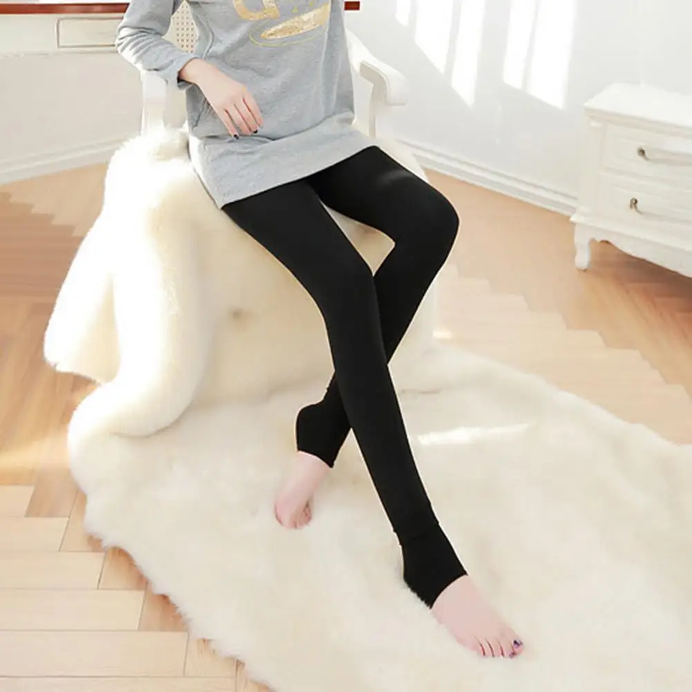 กางเกงเลกกิ้งผ้าไนลอนเนื้อนุ่ม สีพื้น ยืดหยุ่น กระชับรูป สำหรับผู้หญิง