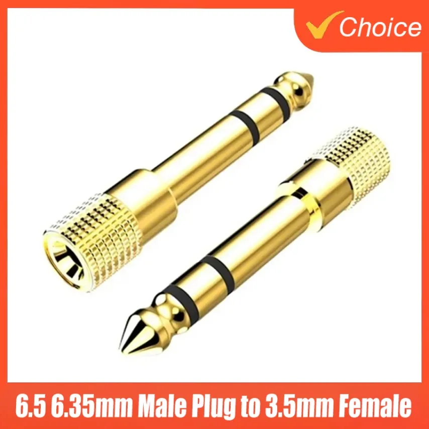 

VIKEFON 6.5 6.35mm Male Plug to 3.5mm Female Connector Headphone Amplifier Audio Adapter Microphone AUX 6.3 3.5mm Converter