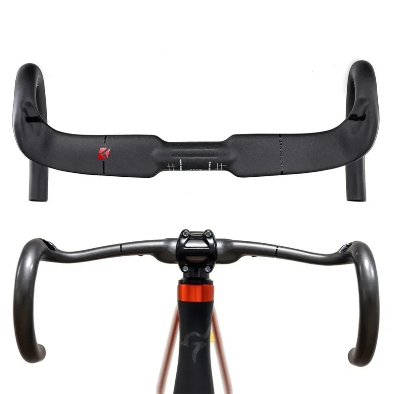 Full Carbon Fiber Aerodynamic Drop Handlebar  External Routing 31.8mm Ultralight High Rigidity Road Racing Bike Bar