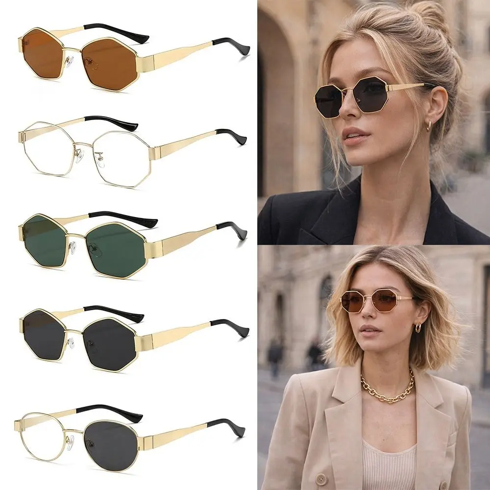 Luxury Metal Frame Rhombus Sunglasses UV400 Protection Scratch Resistant UV400 Sunglasses Sun Glasses Women