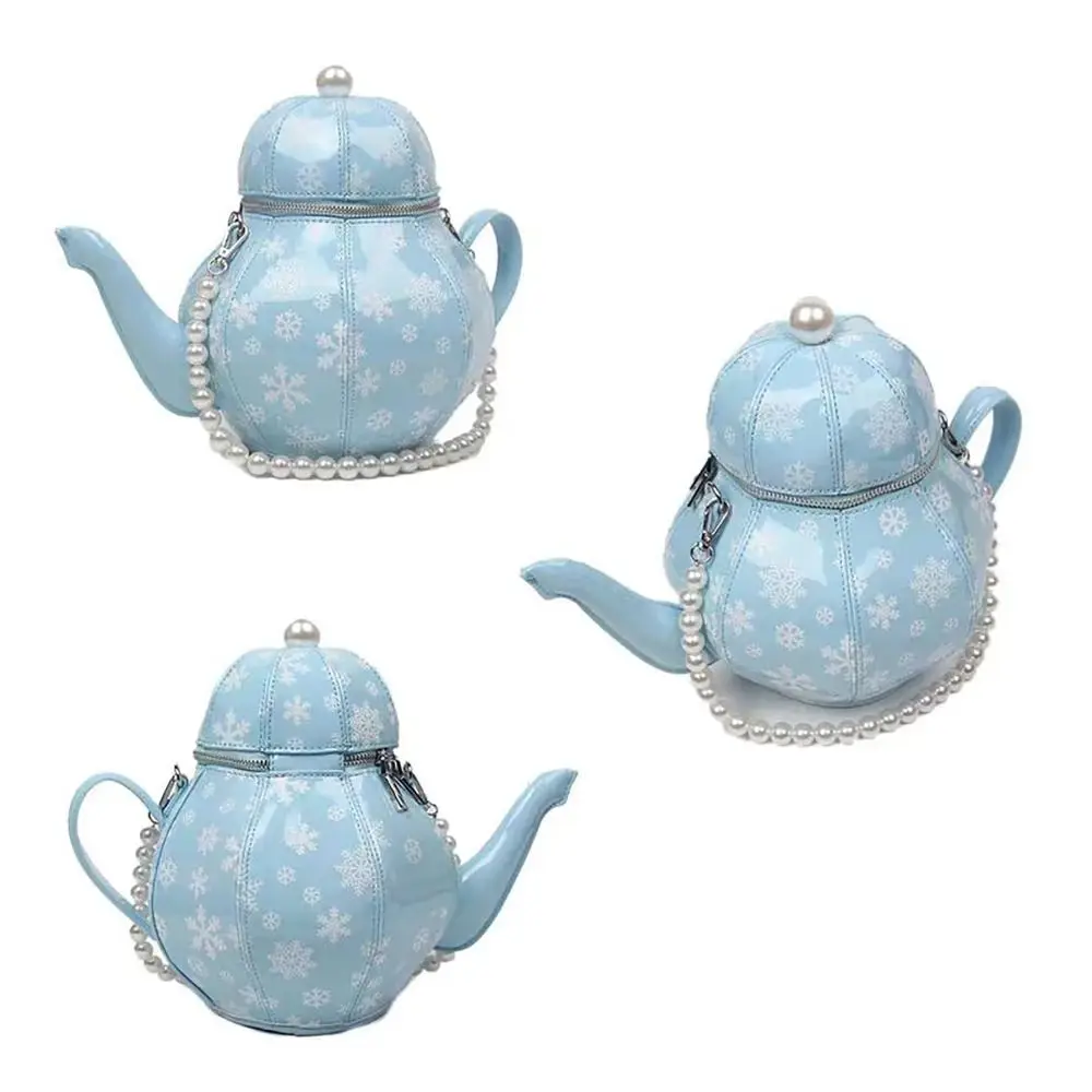 Trendy PU Leather Teapot Design Handbags Personality Creative Buckets Bag Luxury Vintage Purse for Girls for Women