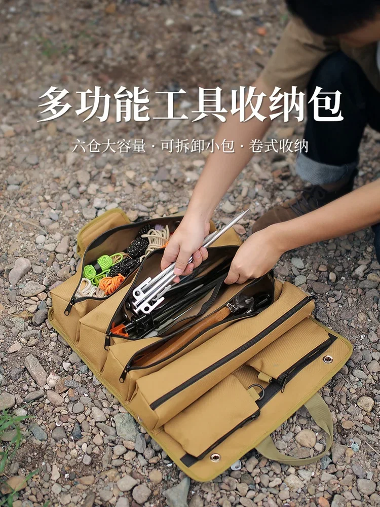 

Outdoor bag camping tactical kit portable nail bags multi-function storage Bag folding portable