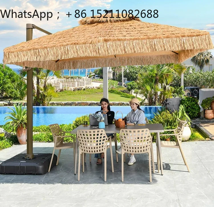 SCY outdoor parasol simulation thatch canopy courtyard villa commercial open-air leisure tent