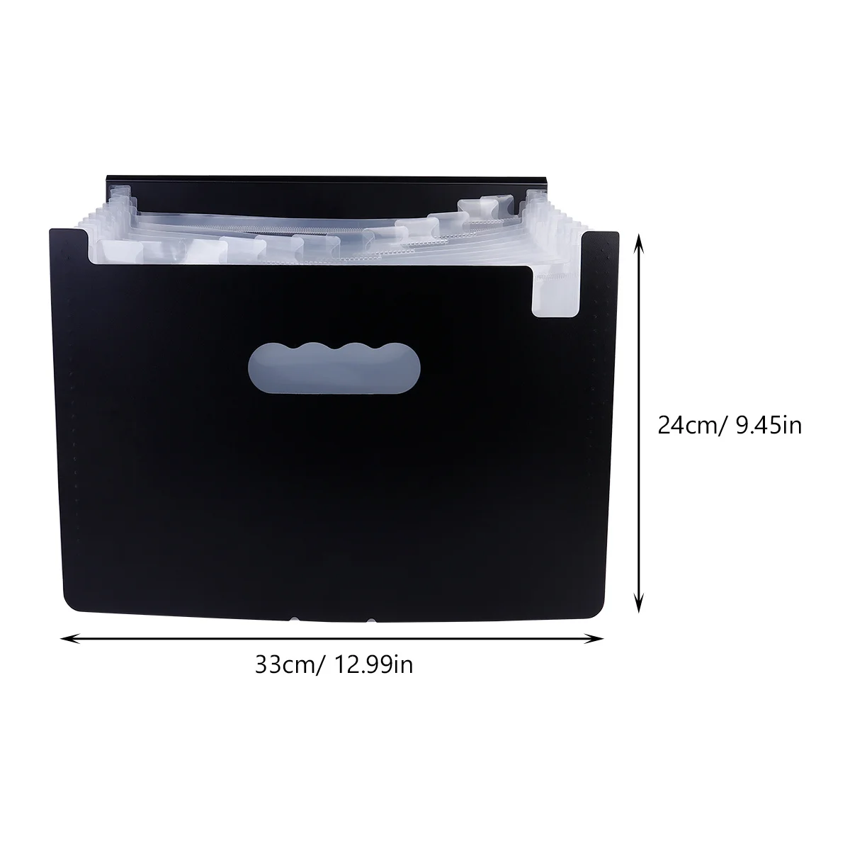 1 pc A4 Plastic File Folder Large Capacity Locking Buckle Frosted Document Organizer Accordion Folder For Office School Use