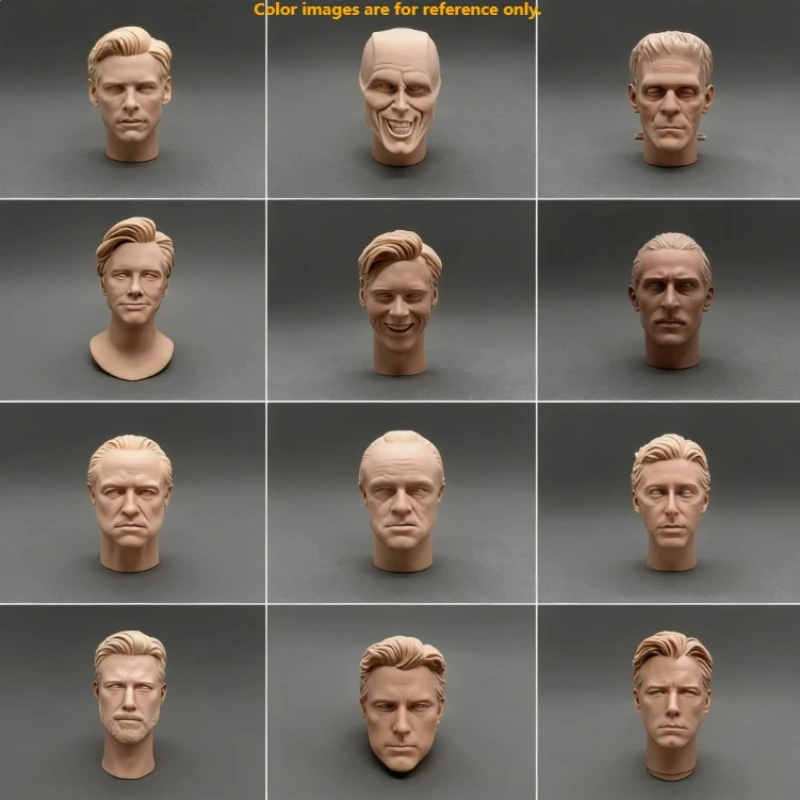 1/6 Scale Resin Diecast Head Sculpture Model Western Movie Actors Collection Head Carving Fit 12'' Action Figure Unpainted