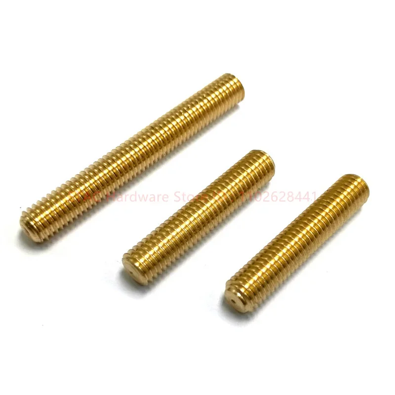 M2 - M16 Length 30~500mm Copper Full Thread Bar Screw Brass Threaded Tooth Strip Threaded Rod