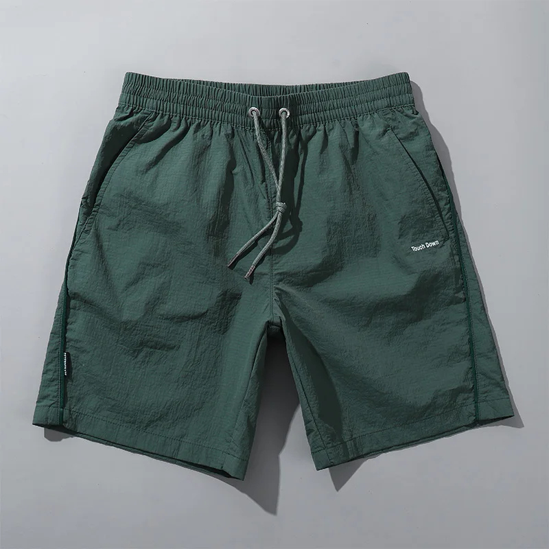 

Легкие мужские повседневные брюки Qui-Drng для улицы, летние дышащие, водонепроницаемые, длина четырех пятых, прямые брюки