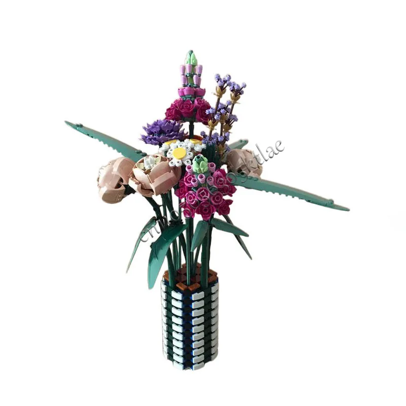297 Parts Exquisite Bouquet Display Building Blocks Model Educational For Children Assembly Display Toys Festival Birthday Gifts