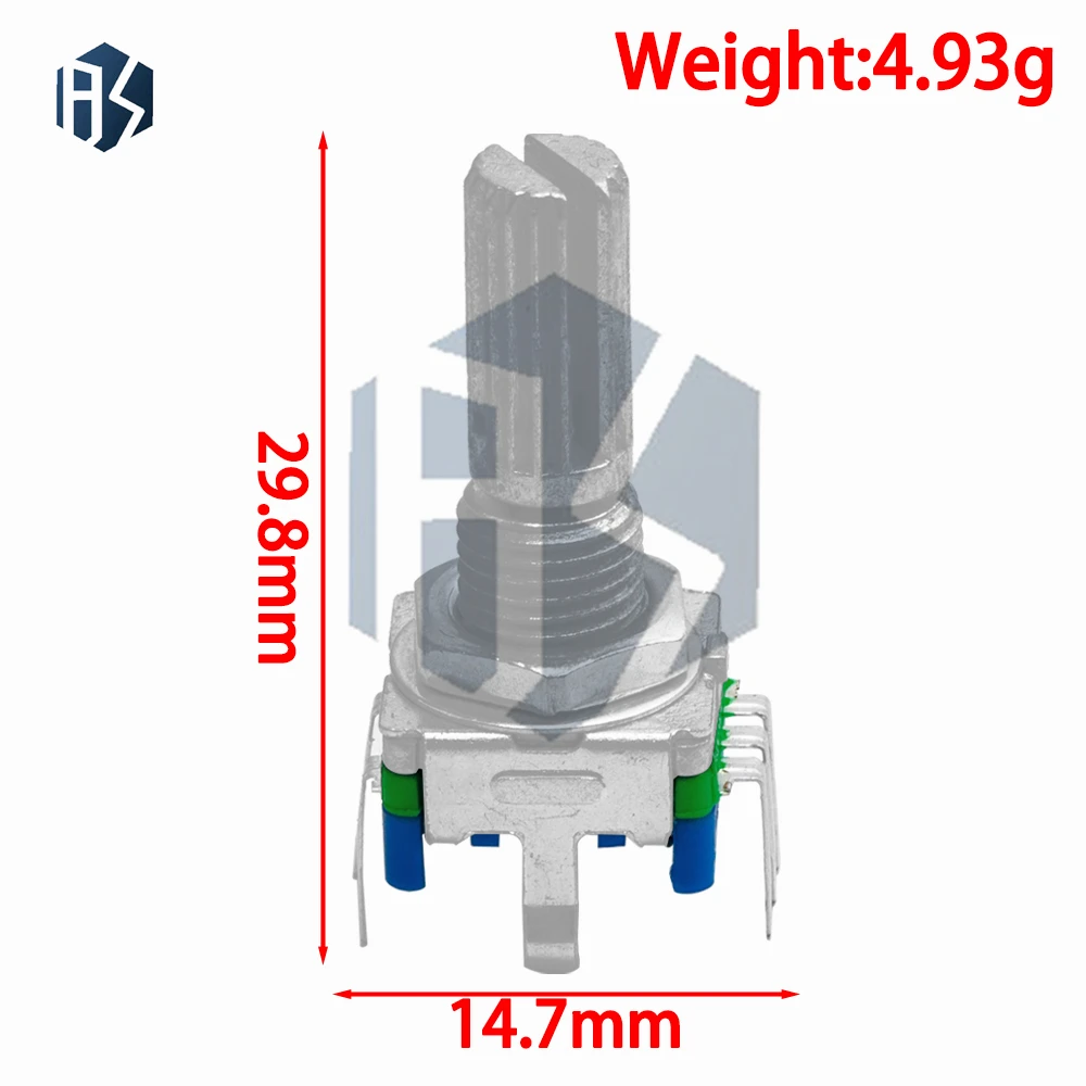 Encoder gecodeerde schakelaar/EC11/Audio digitale potentiometer met schakelaar vijf-pins handvat lengte 20 MM 15mm