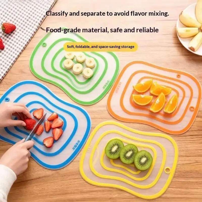 BPA Free PP Cutting Board Non-slip Grip Kitchen Chopping Block for Home Daily Cooking Food Processing