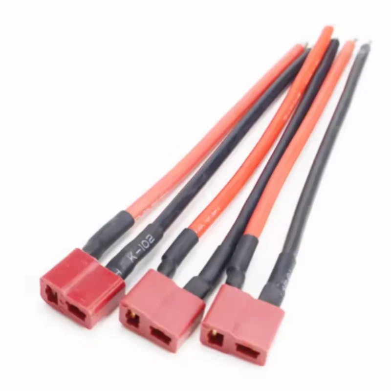 T Stecker T-Kopf Stecker mit 50mm 100mm 14awg Silikon draht kabel für RC Drohne Quadcopter Auto Boot Lipo Batterie esc