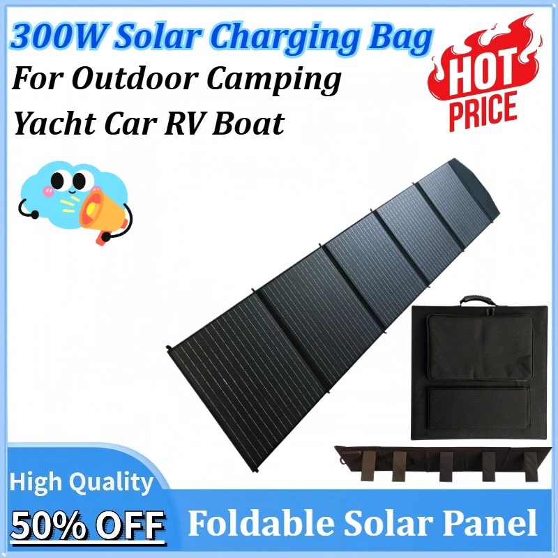 

New 300W Flexible Solar Panel Kit 12V Battery Charger Monocrystalline Cell Solar System for Outdoor Camping Yacht Car RV Boat