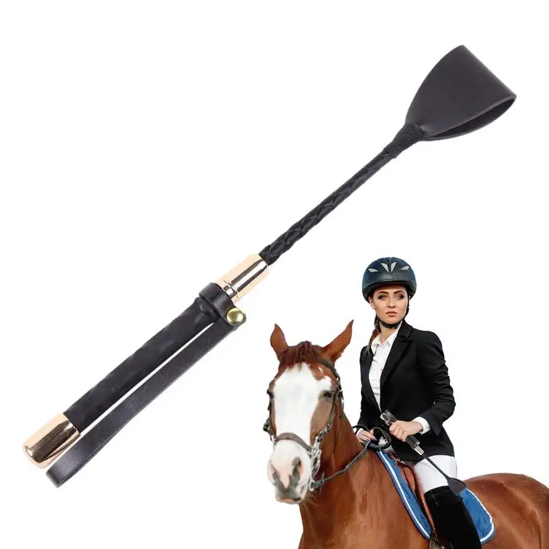 

Horse Whip Riding Crop Portable PU Leather Riding Crop Durable Horse Riding Whip Riding Crop Whip For Horse Racing Horse