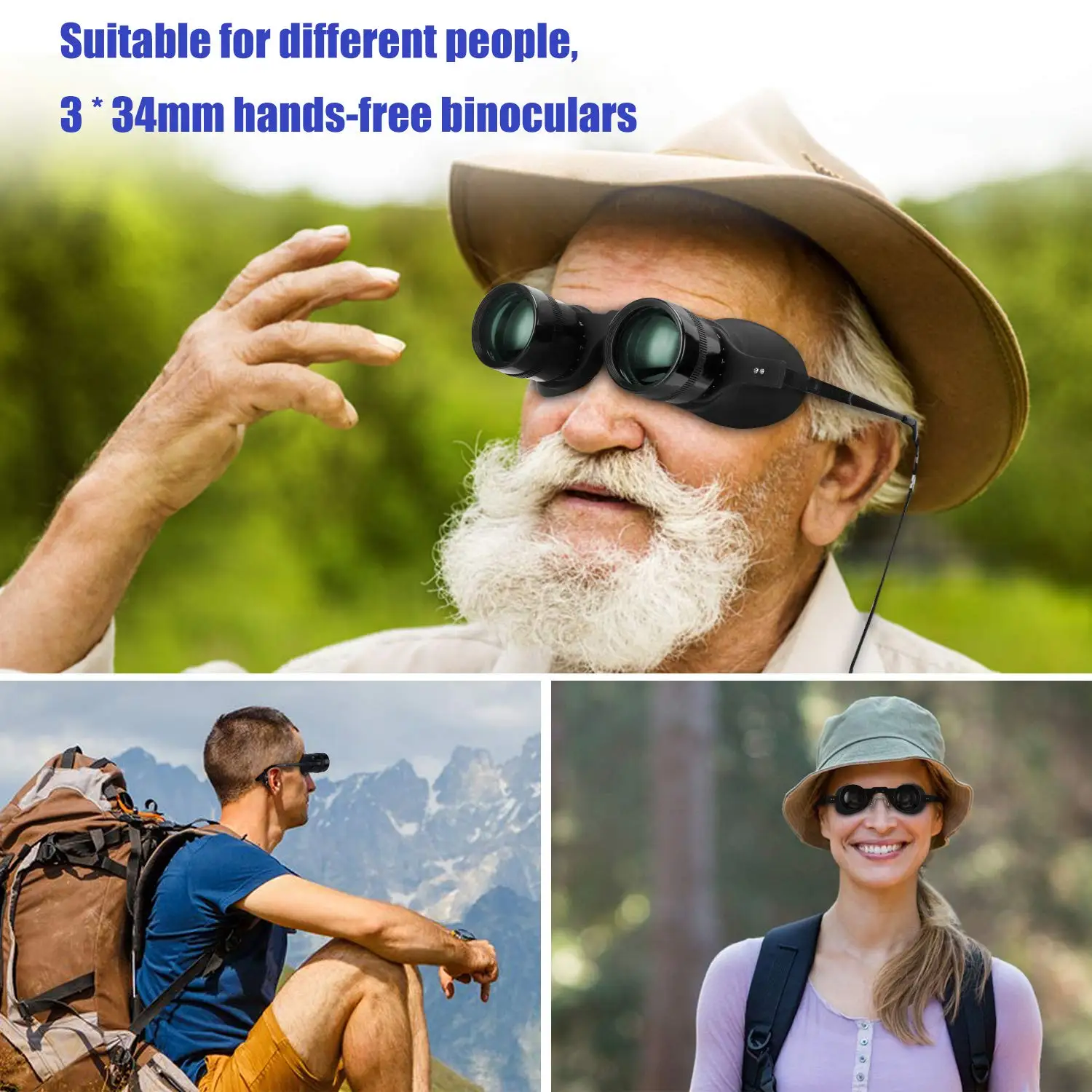 Binoculares profesionales manos libres para pesca y observación - imagen 3
