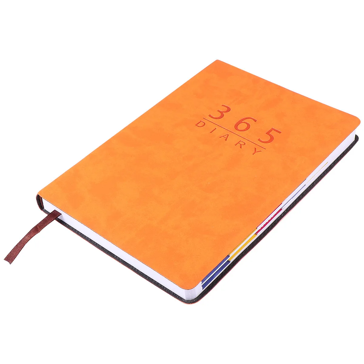 

Orange A5 Calendar Notebook 2022-2023 Premium Eye-Safe Colored Paper Classic Elegant Cover Perfect Diary Travel Journal Poetry