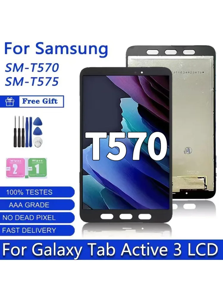 8''0 calowy wyświetlacz LCD SM-T570 SM-T575 do Samsung Tab Active 3 3rd Gen 3rd Gen T570 T575 Wyświetlacz LCD Ekran dotykowy Digitizer Zespół — zdjęcie produktu 7