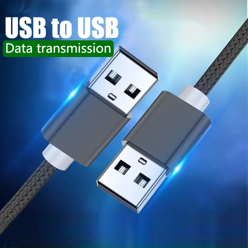 더블 USB to USB 연장 케이블, TV 박스 PC 라디에이터 SSD 하드 디스크 노트북 차량용 USB A 케이블 수-수 USB 연장 코드