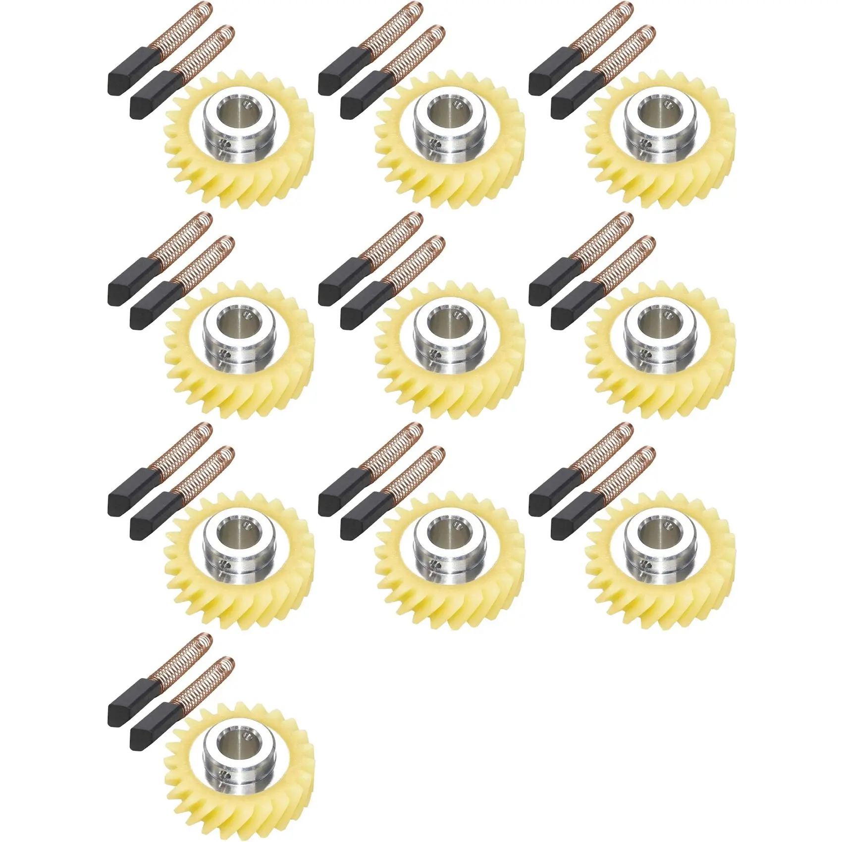 M12K-10X W10112253 9706416 Motor Brush W10380496 4162897 Mixer Worm Drive Gear For Kitchenaid Stand & 10 Pair Of Motor Brush