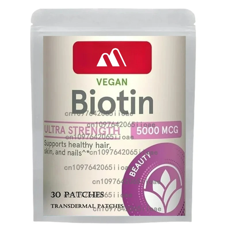 30 Patch Biotin 5000 Mcg Patch - Patch Transdermal Rambut, Kulit, dan Kuku Kekuatan Maksimal