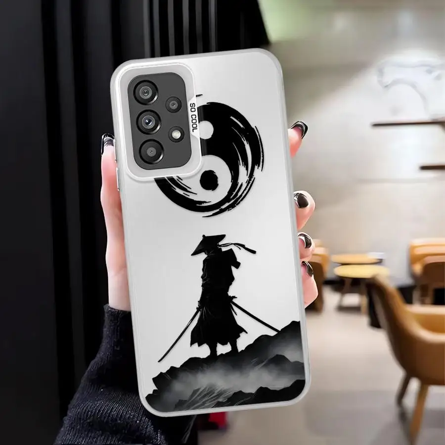 الشهيرة اليابانية الساموراي لينة غطاء حقيبة لهاتف سامسونج غالاكسي A16 A34 A24 A32 A13 A22 A23 A14 A12 A15 A25