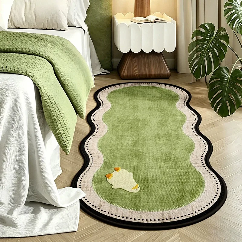 Bedroom Bedside Floor Mat Stain-resistant Dirt-resistant Foot Mats Irregular Rug Retro High-end Home Decoration Carpet 양탄자
