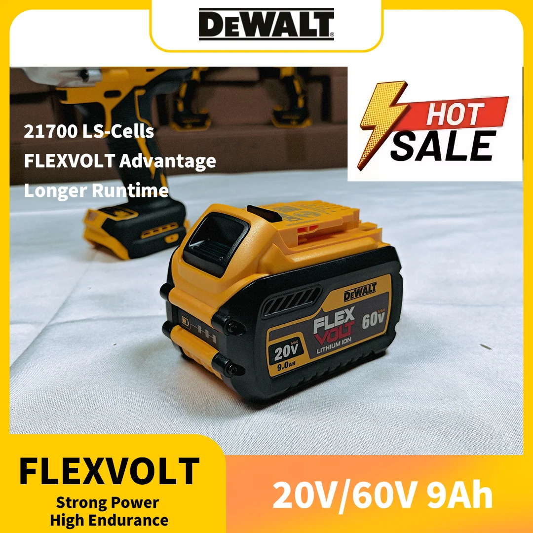 

For Dewalt DCB609 FLEXVOLT Battery 20V/60V Max 9Ah High Capacity Lithium Ion Rechargeable Replacement Power Tools Charger Combo