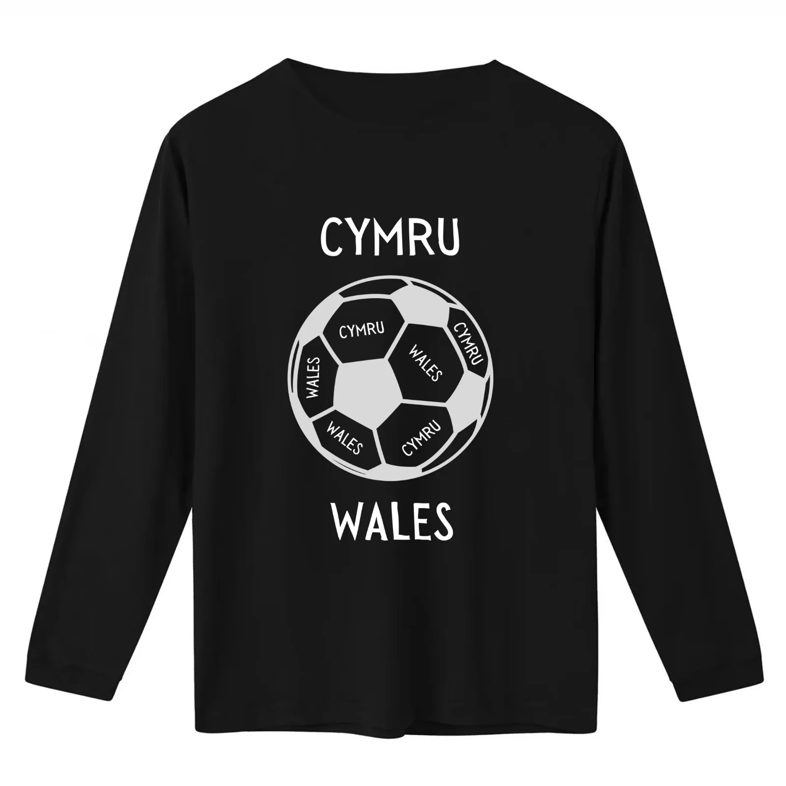 Cymru / Wales Welsh Football (white/grey) T-Shirt Summer Casual Cotton Tee Oversized Streetwear Tops Vintage Graphic Print