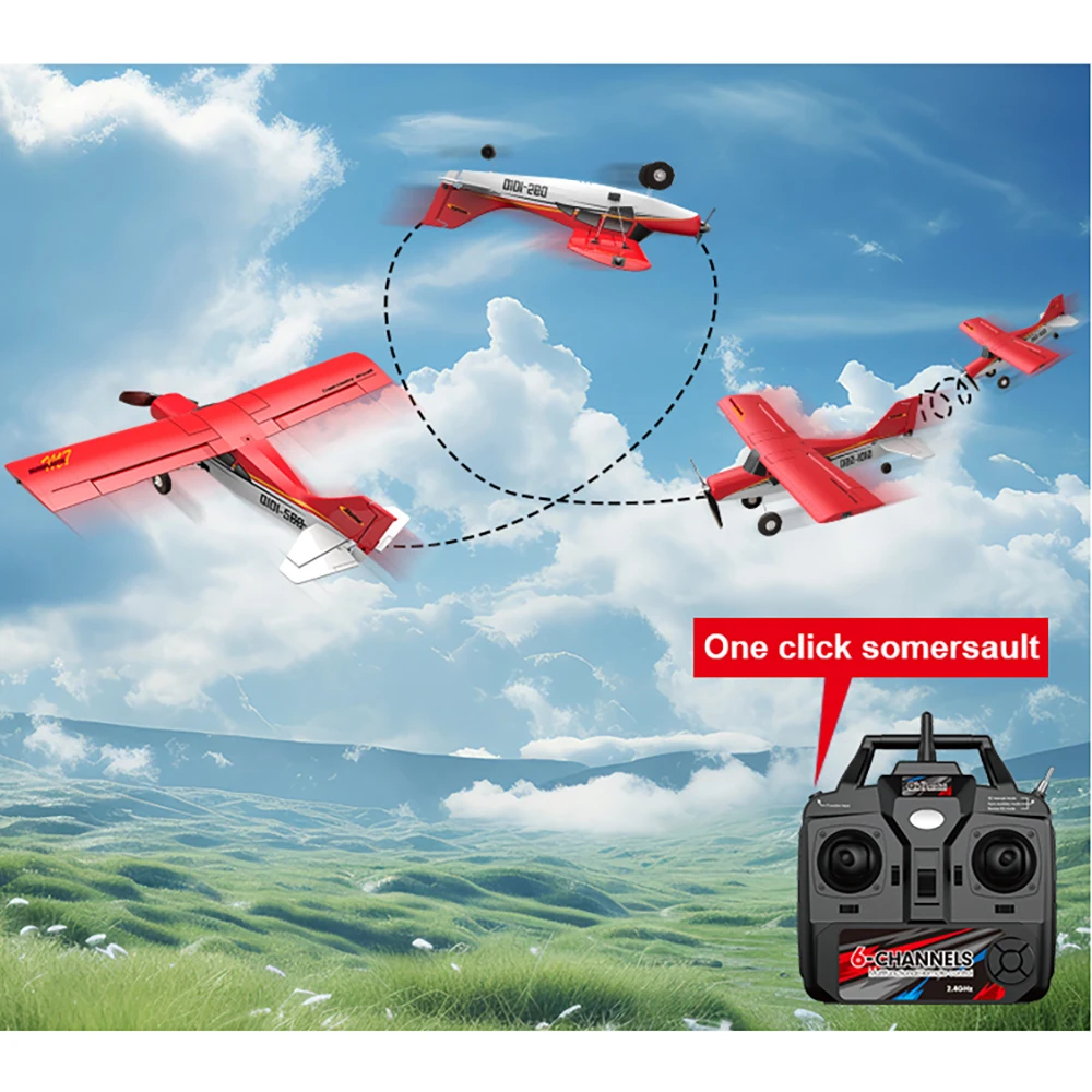 QIDI-560 Maule M7 6 축 자이로 3D/6G 원 키 곡예 3D 스턴트, EPP RC 비행기 글라이더 RTF, 510mm 윙스팬, 2.4GHz, 4CH