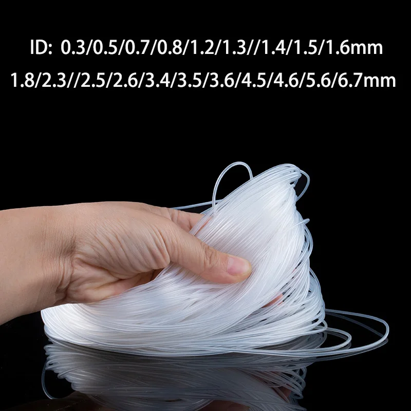 10 Meter Silicone Hose Tube Small Capillary ID 0.3 0.5 0.8 1.2 1.5 1.8 2 2.5 3 3.5 4 5 6 7 8 9mm Food Grade Clear Pipe Flexible