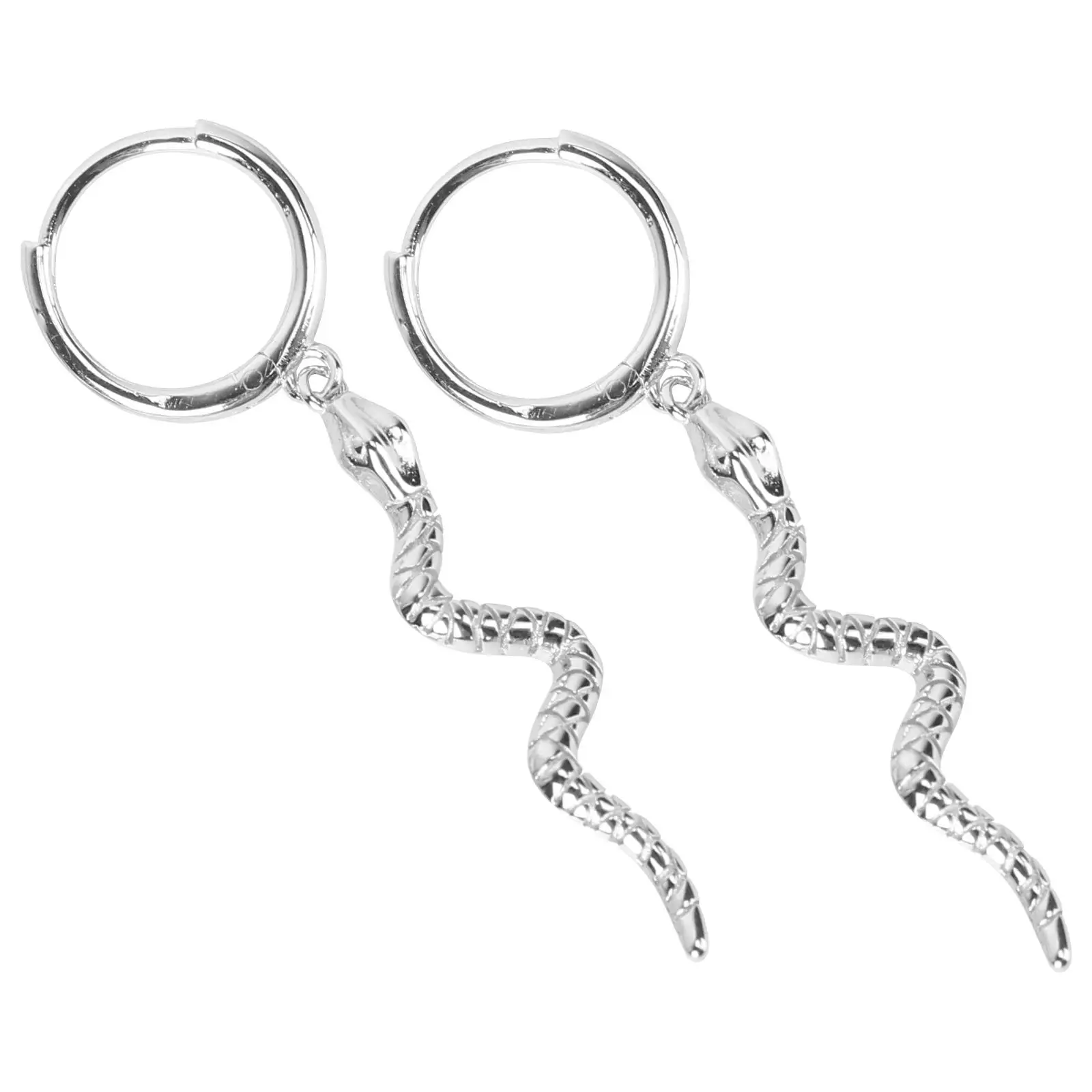 

Sterling Silver Snake Earrings Long Ear Drop Jewelry for Women Fashionable Serpentine Design Durable Daily Wear Gift