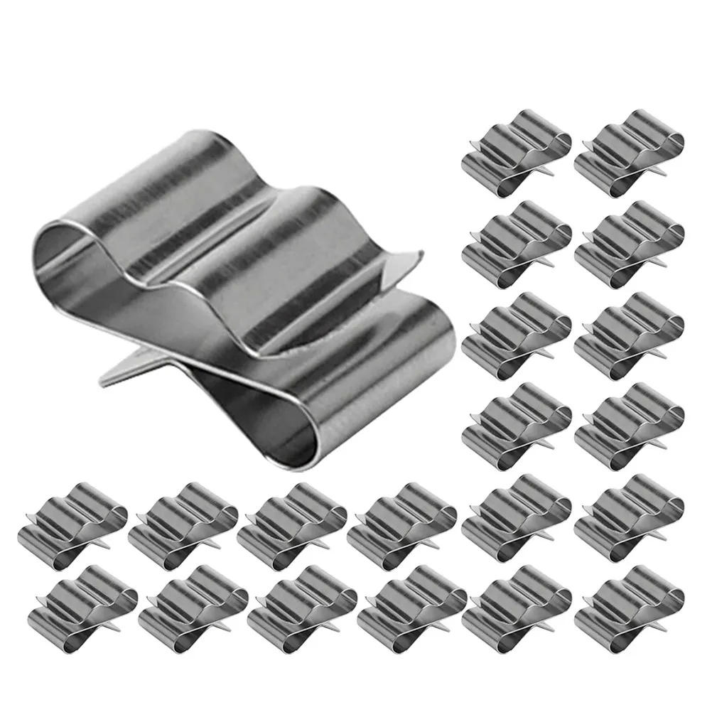 30Pcs Solar Cable Clips Stainless Steel Photovoltaic Cable Clamp Kit for Solar Panel Wiring Frame Mounting Wire Management and