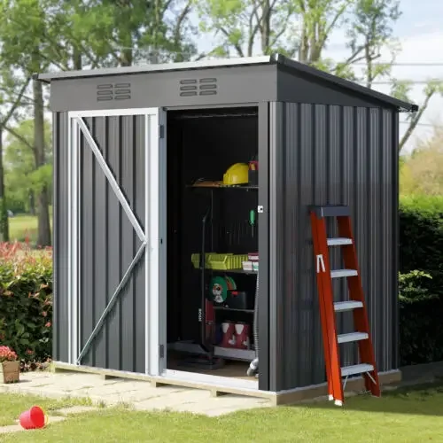 Outdoor Storage Shed w/Lockable Heavy Duty Tool Sheds Storage House tool Storage