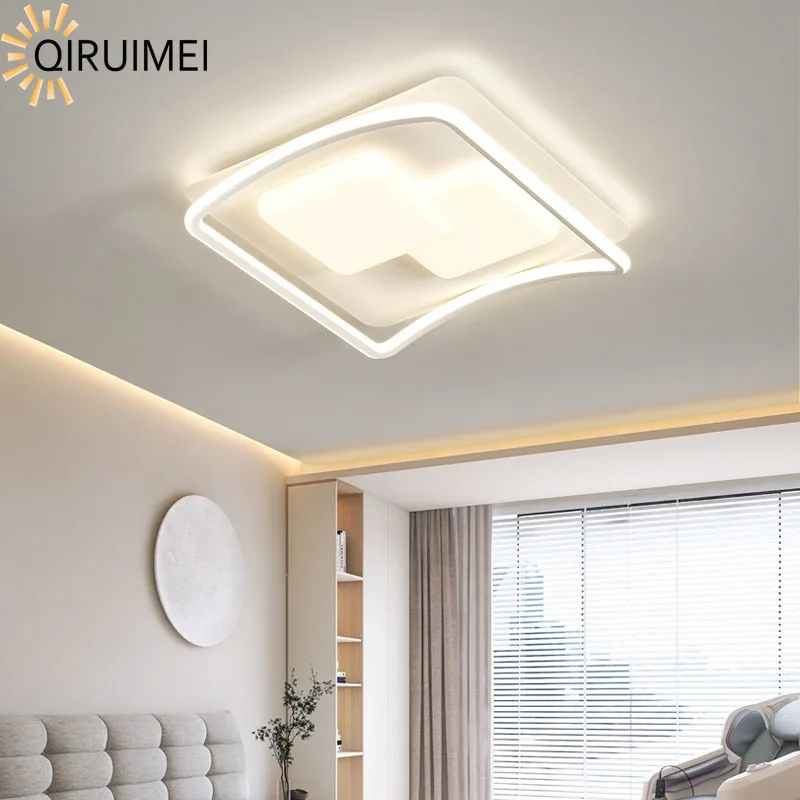 Nordic Minimalist Led Ceiling Lamps Lustre Rectangle Square 40cm 50cm Living Room Dining Room Home Decor Bedroom Lights Fixtures