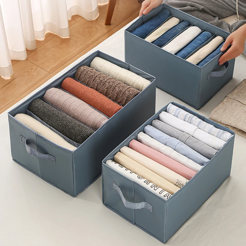 Divid drawer organizer Wardrobe foldable storag clothes Organizer box for shirt pants with divided 9 Grids clothes storage box