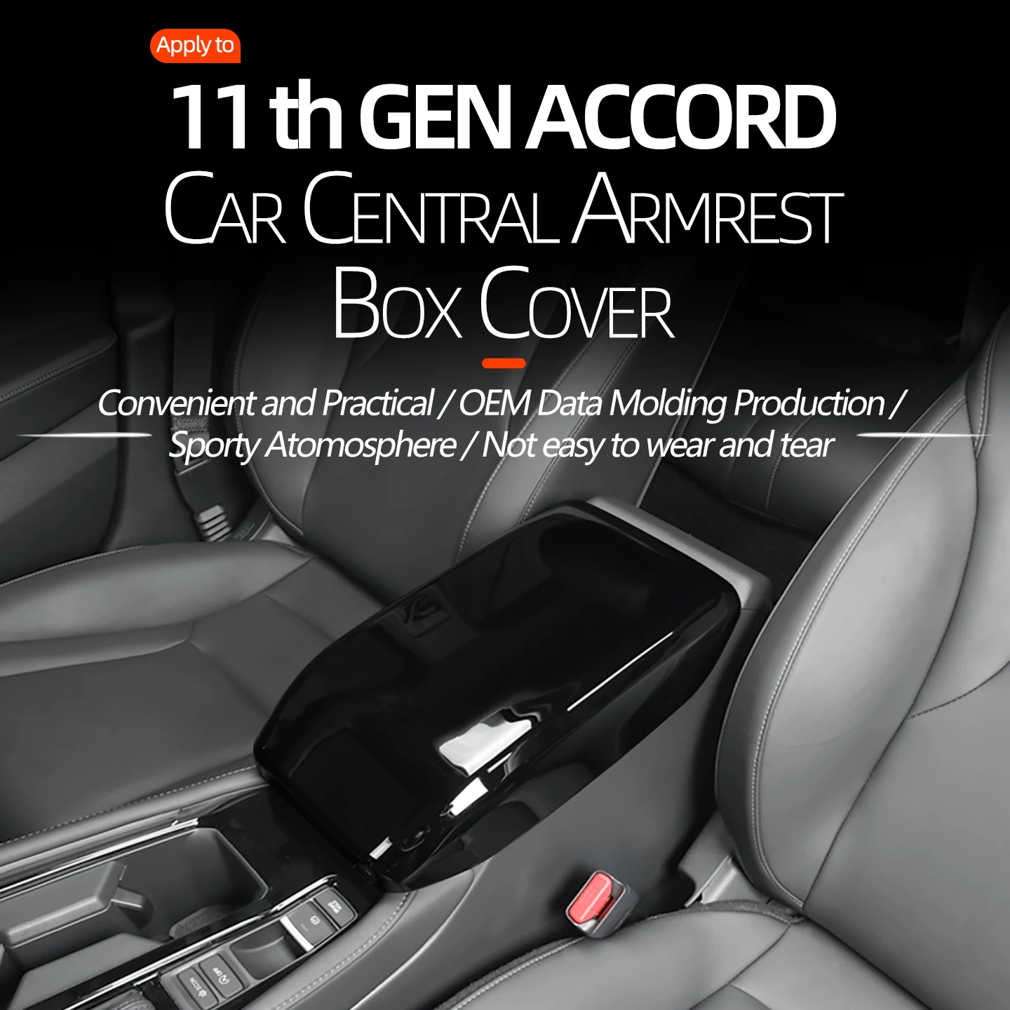 

For Honda 11 th Gen Accord 2022 2023 2024 2025 Car Accessories ABS Central Armrest Box Bowl Adorn Cover
