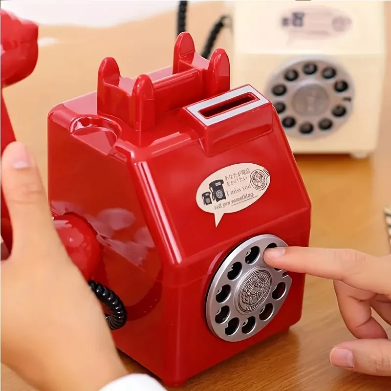Retro-Telefon-Spardose Geschenk für Jungen und Mädchen Kinder-Fotografie-Requisiten Aufbewahrungsdose Zimmer-Foto-Requisiten Dekoration Geschenke – Detail 6
