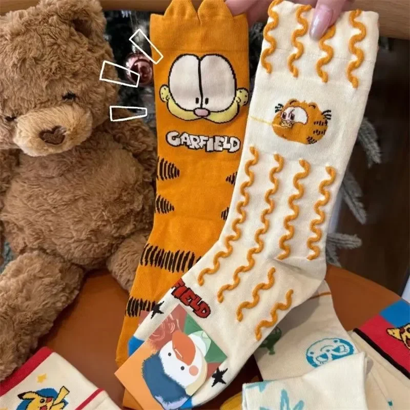 

Женские хлопковые носки в стиле ретро, весенне-осенние однотонные красочные носки для пар в цветочную полоску с цветочным узором